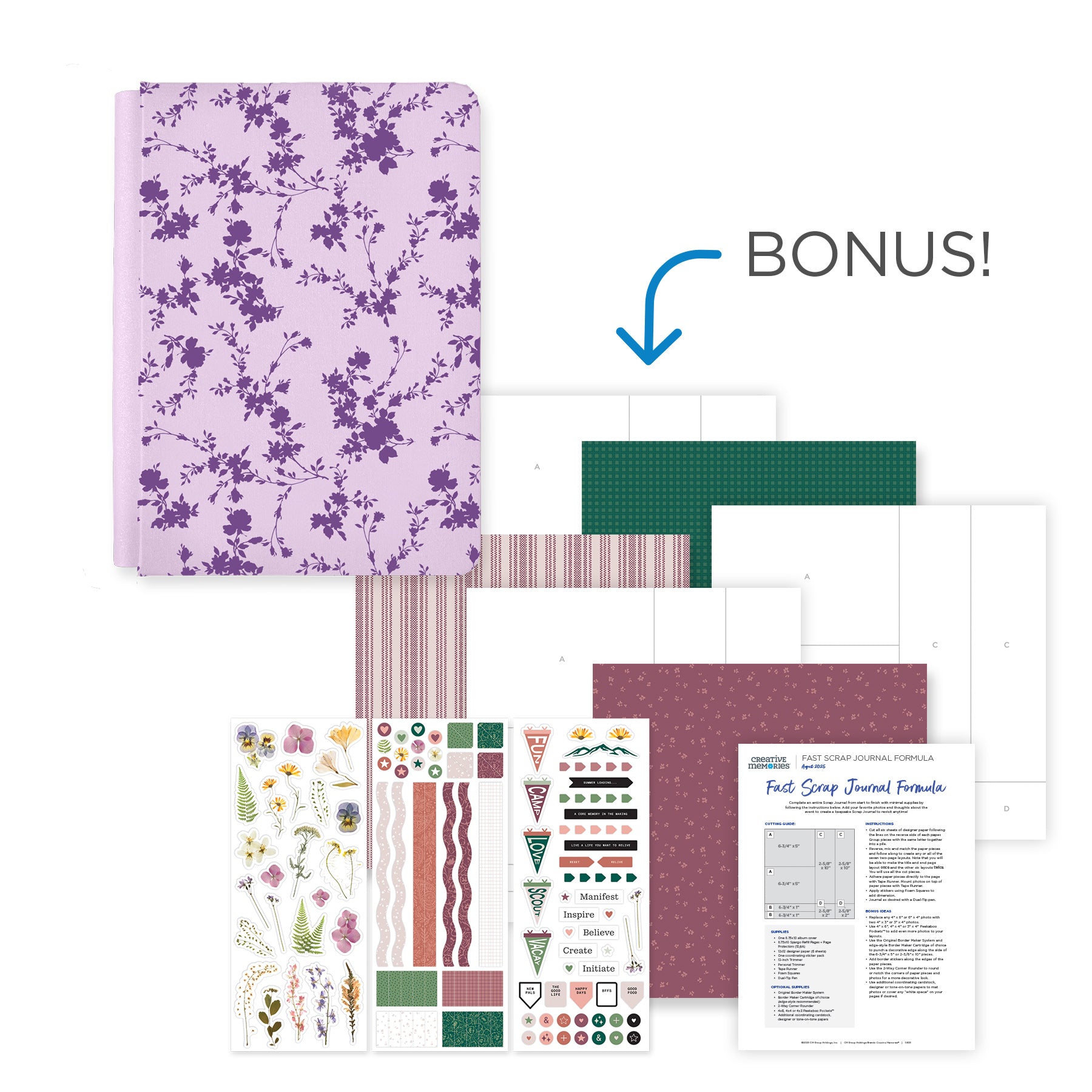Creative Memories Love Your Life アルバムカバー Mother's Day Bundle: Legacy of Love Scrap Journal Cover - Lavender