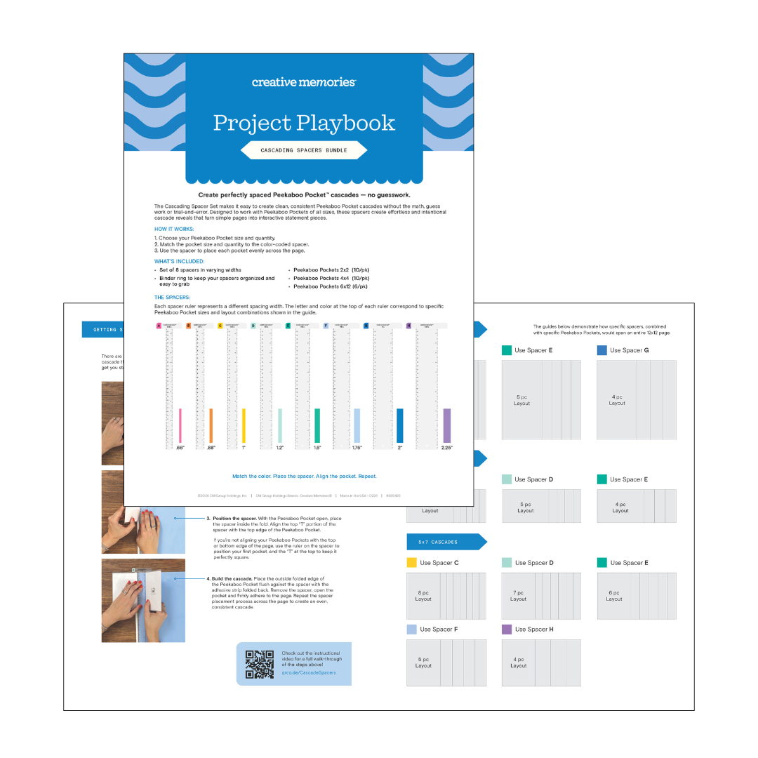 Cascade Spacers Project Playbook | Guided Scrapbook Layouts Cascade Spacers Project Playbook | Guided Scrapbook Layouts