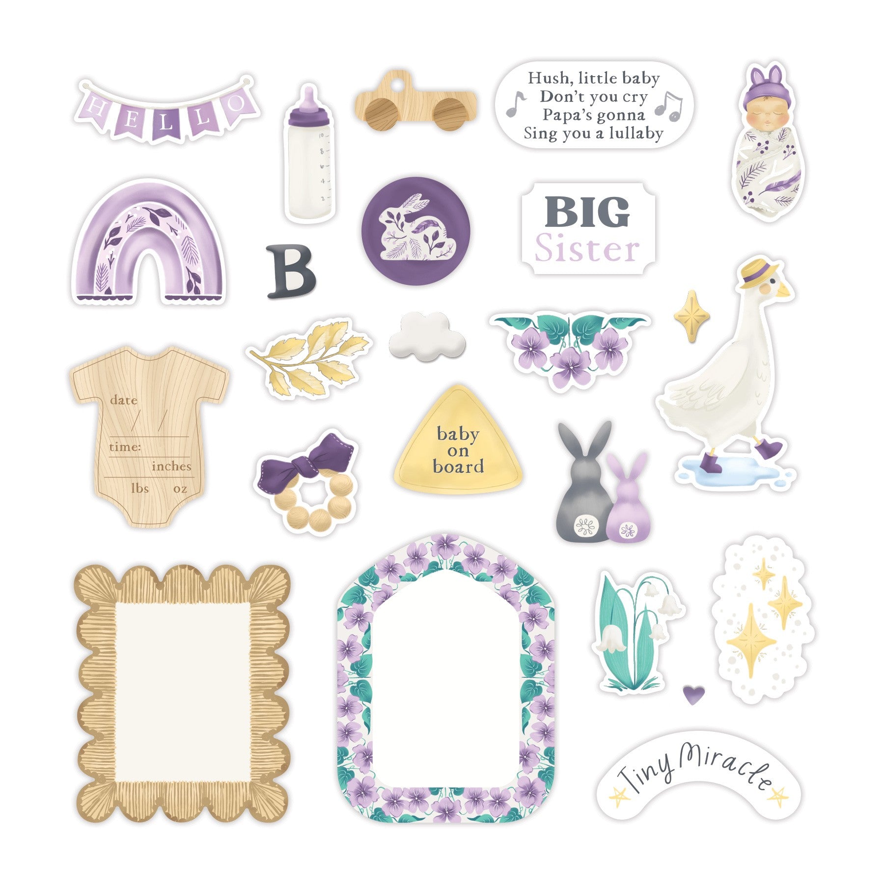 Creative Memories ウルトラバイオレット　2冊 Welcome Baby Purple Embellishments - Creative Memories