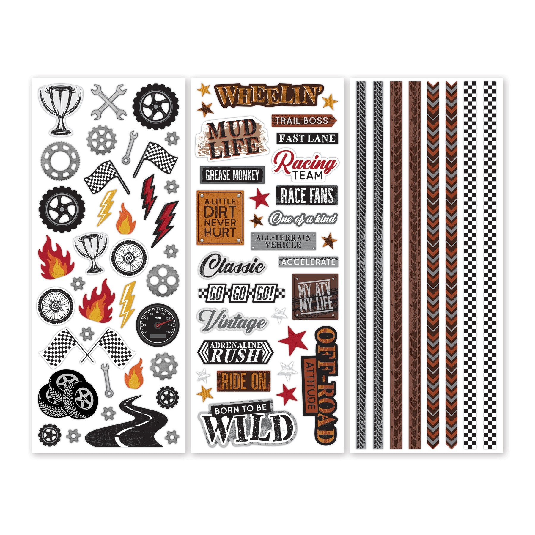 Creative Memories ペーパー＆ステッカーセット Revved Up! Stickers (3/pk) by Creative Memories