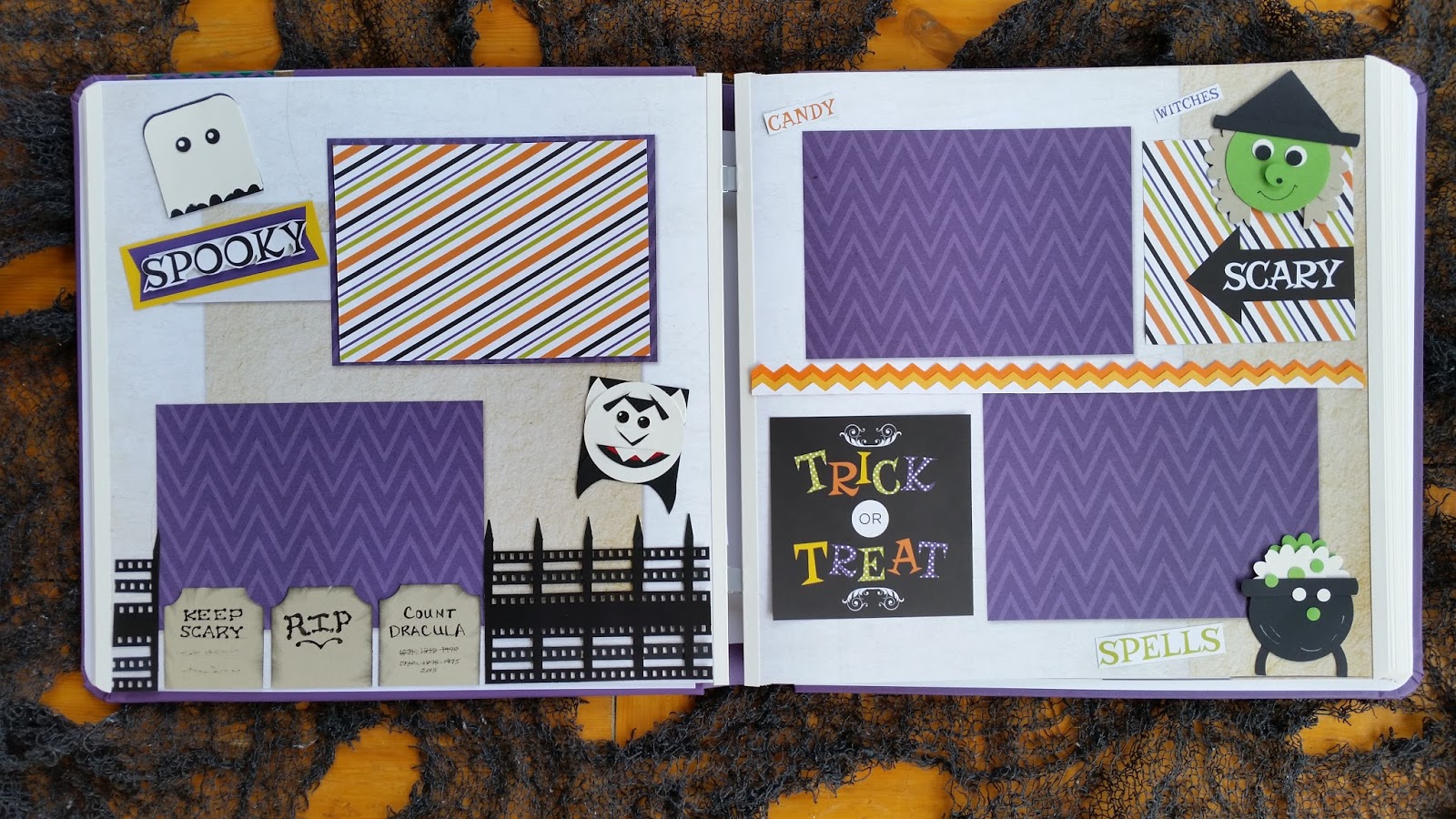 Halloween Scrapbook Page Layout