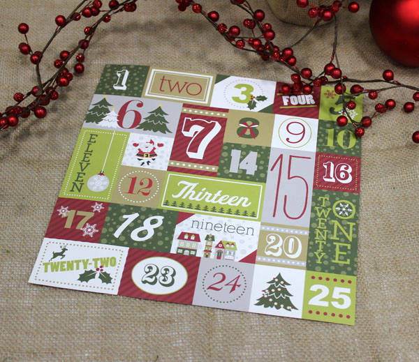 Christmas Joy Numbers Paper