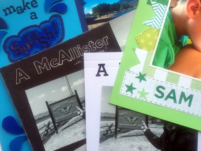 Fun with One: Monochromatic Scrapbook Layouts