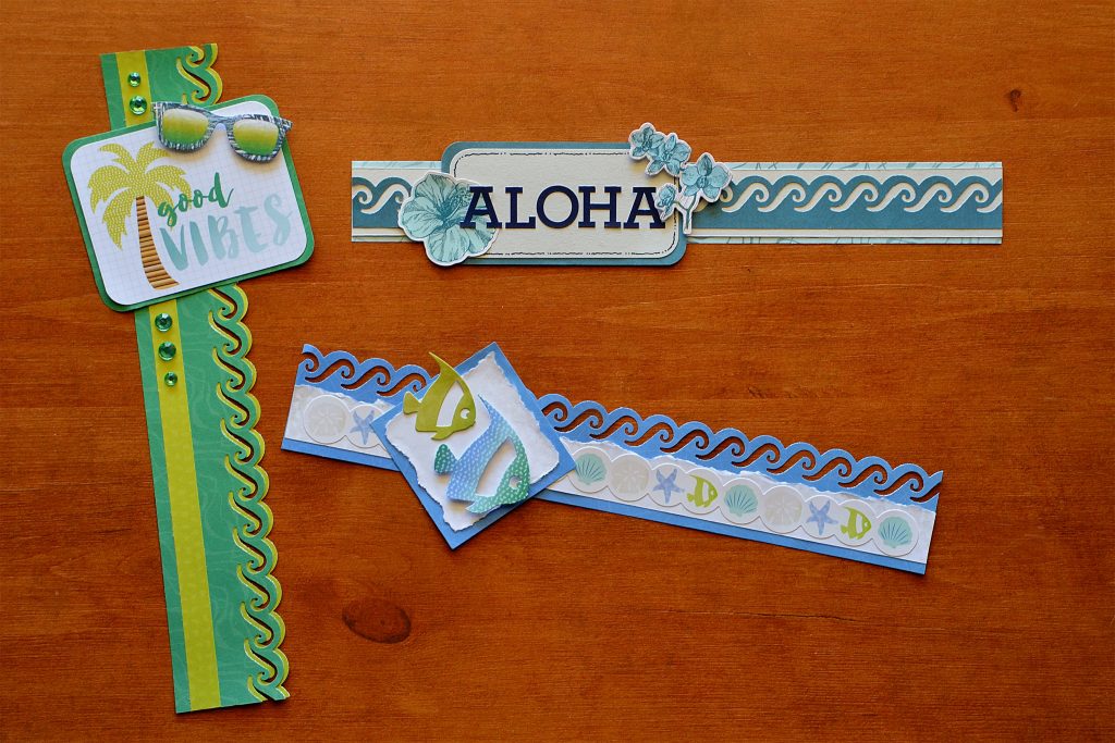 Ocean Waves Scrapbook Borders For Your Travel & Vacation Layouts