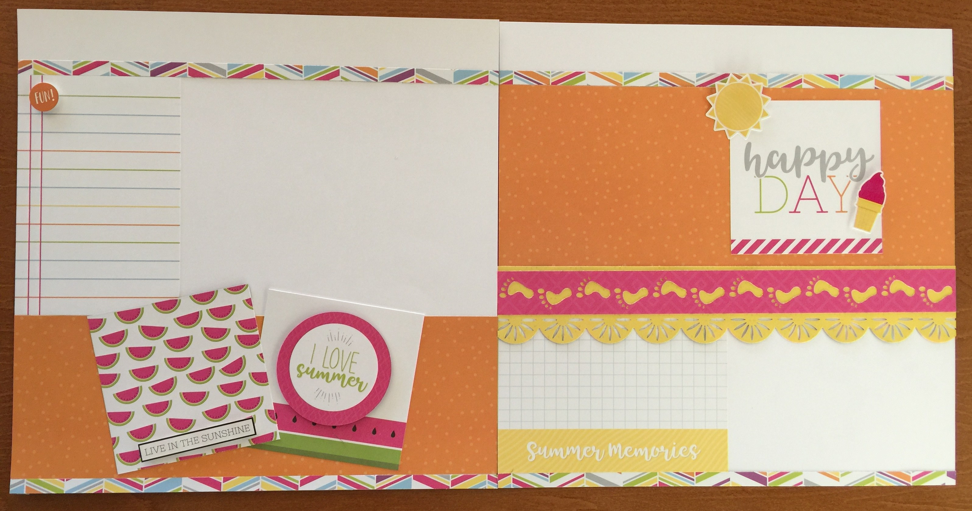 Slice of Summer double page layout