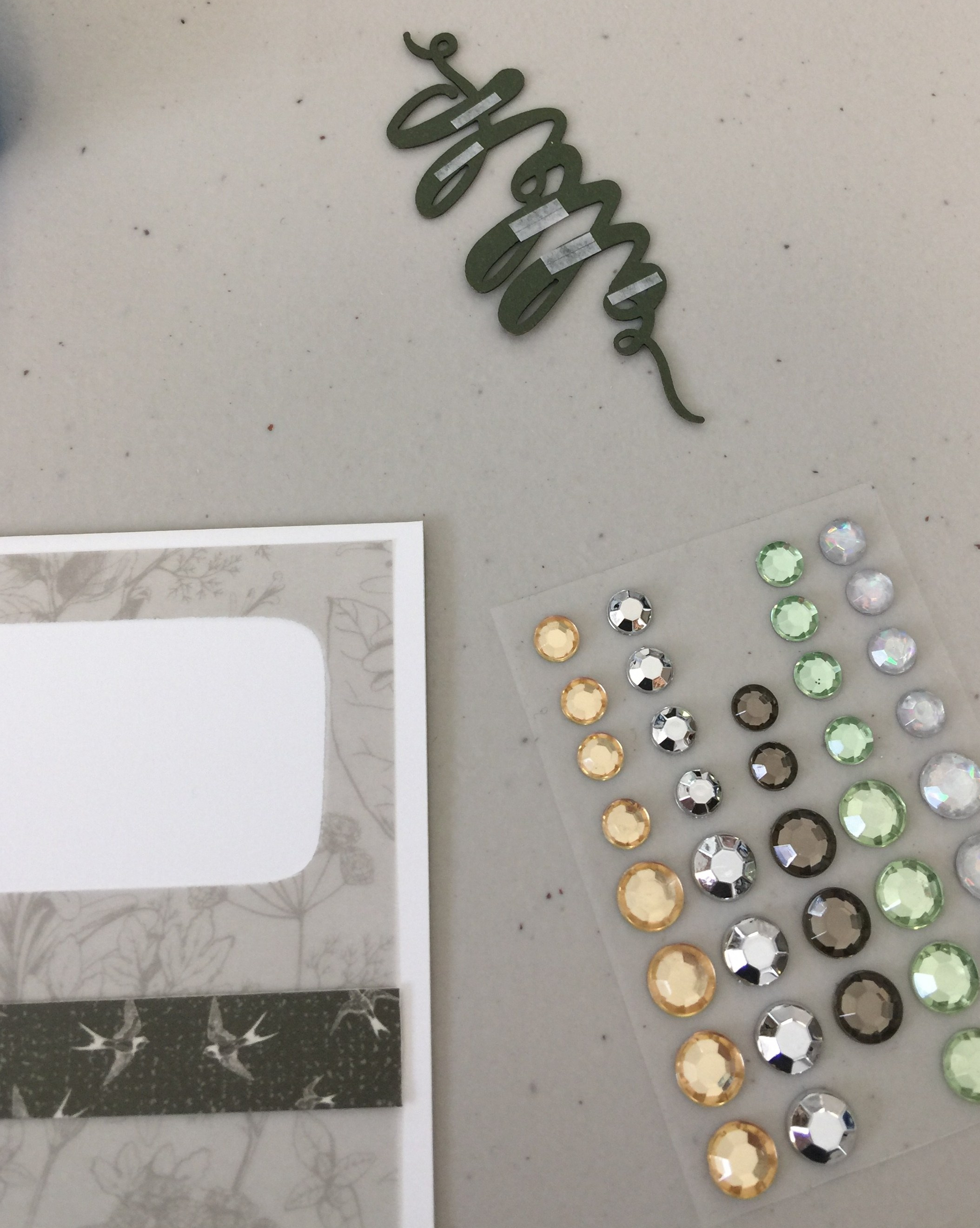 Vellum and embellishments