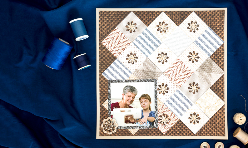 Make the Patchwork Quilt Scrapbook Layout