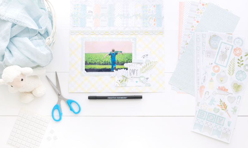 9 Easy-to-Follow Steps to Create a Baby Boy Scrapbook Layout