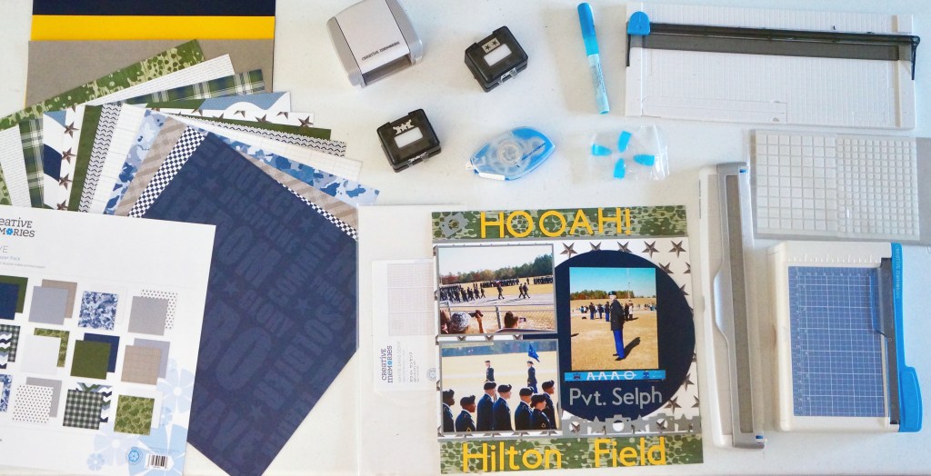 Military Scrapbook Layout Honoring Brave Son