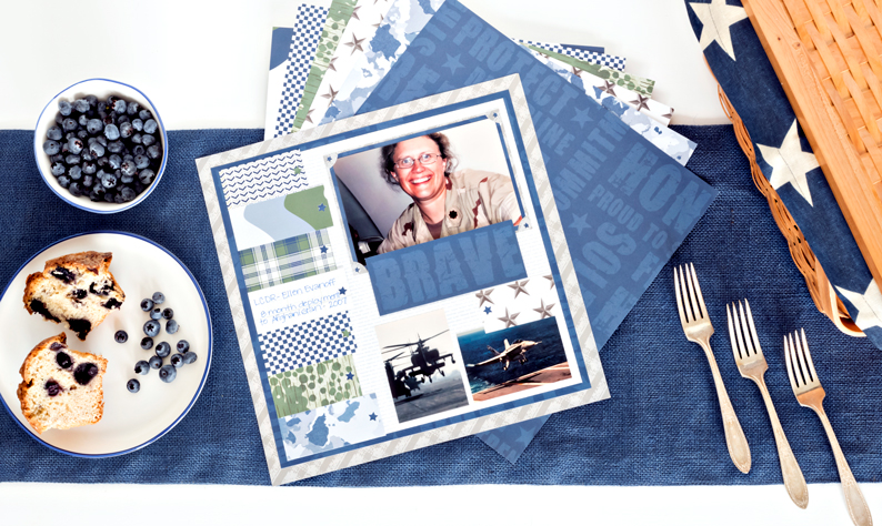 7 Steps to Create a Military Scrapbook Layout