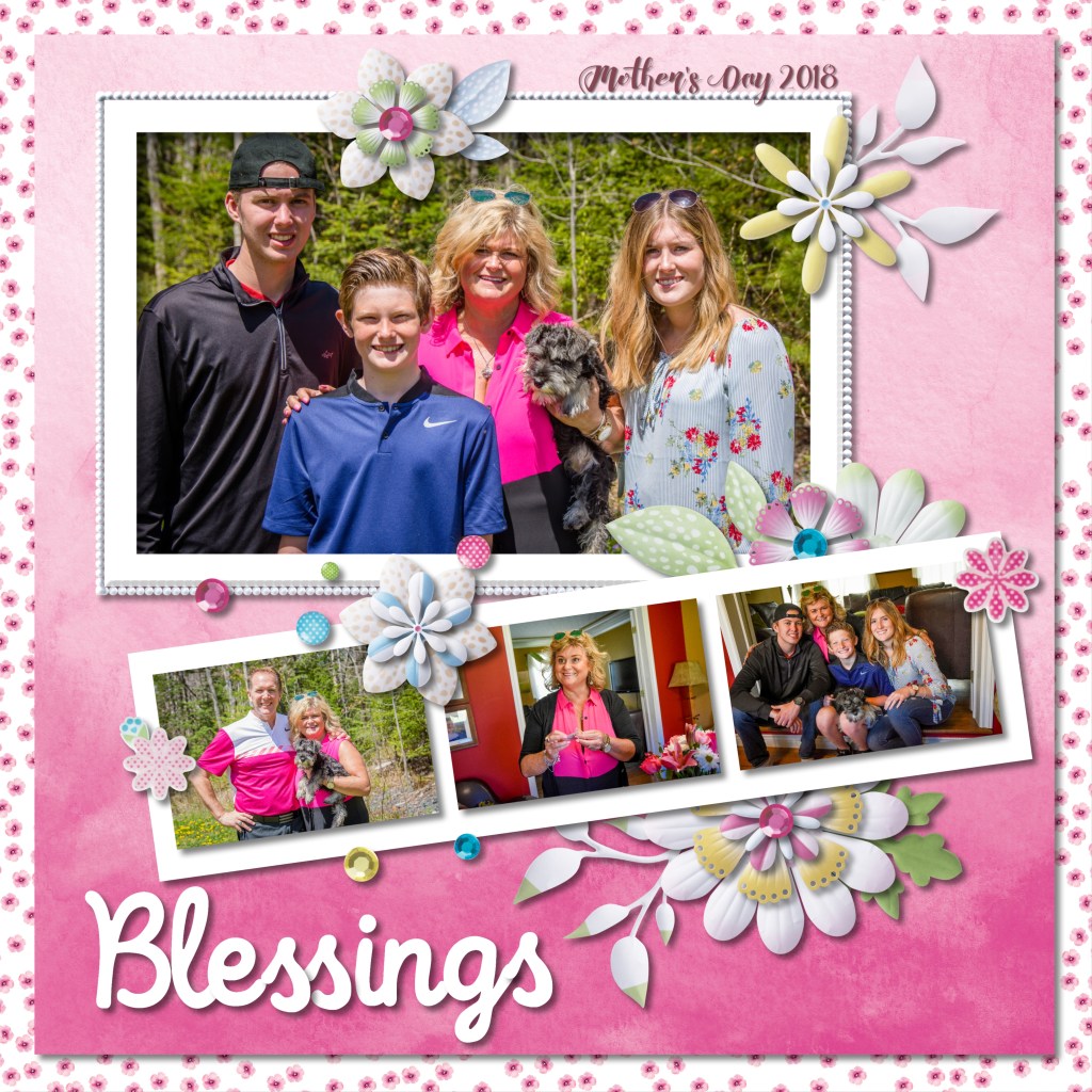Using the Digital Mix & Match Kits to Make Fantastic Floral Digital Scrapbook Layouts