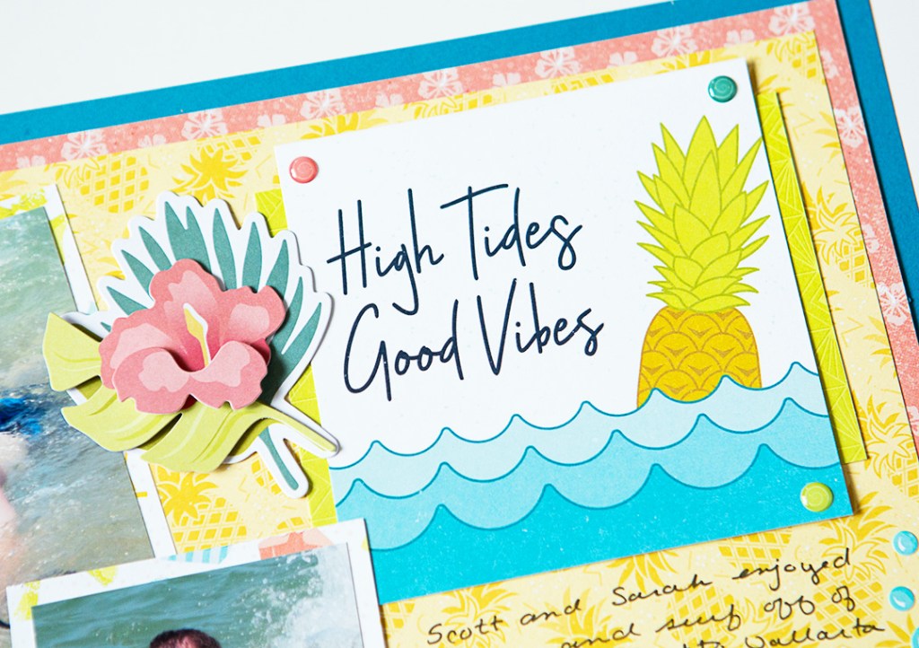 High Tides, Good Vibes Sun-Kissed Beach Scrapbook Layout