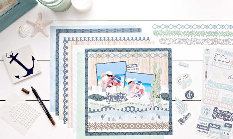 Dreaming of the Sea with the Maritime Nautical Scrapbook Layout