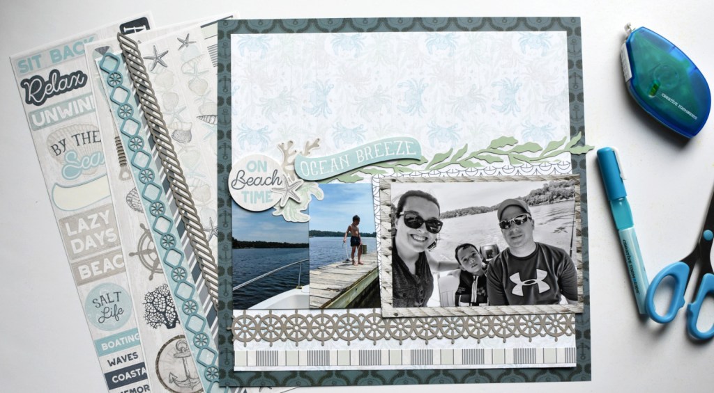 Stay Mellow with a Maritime Beach-Themed Scrapbook Layout