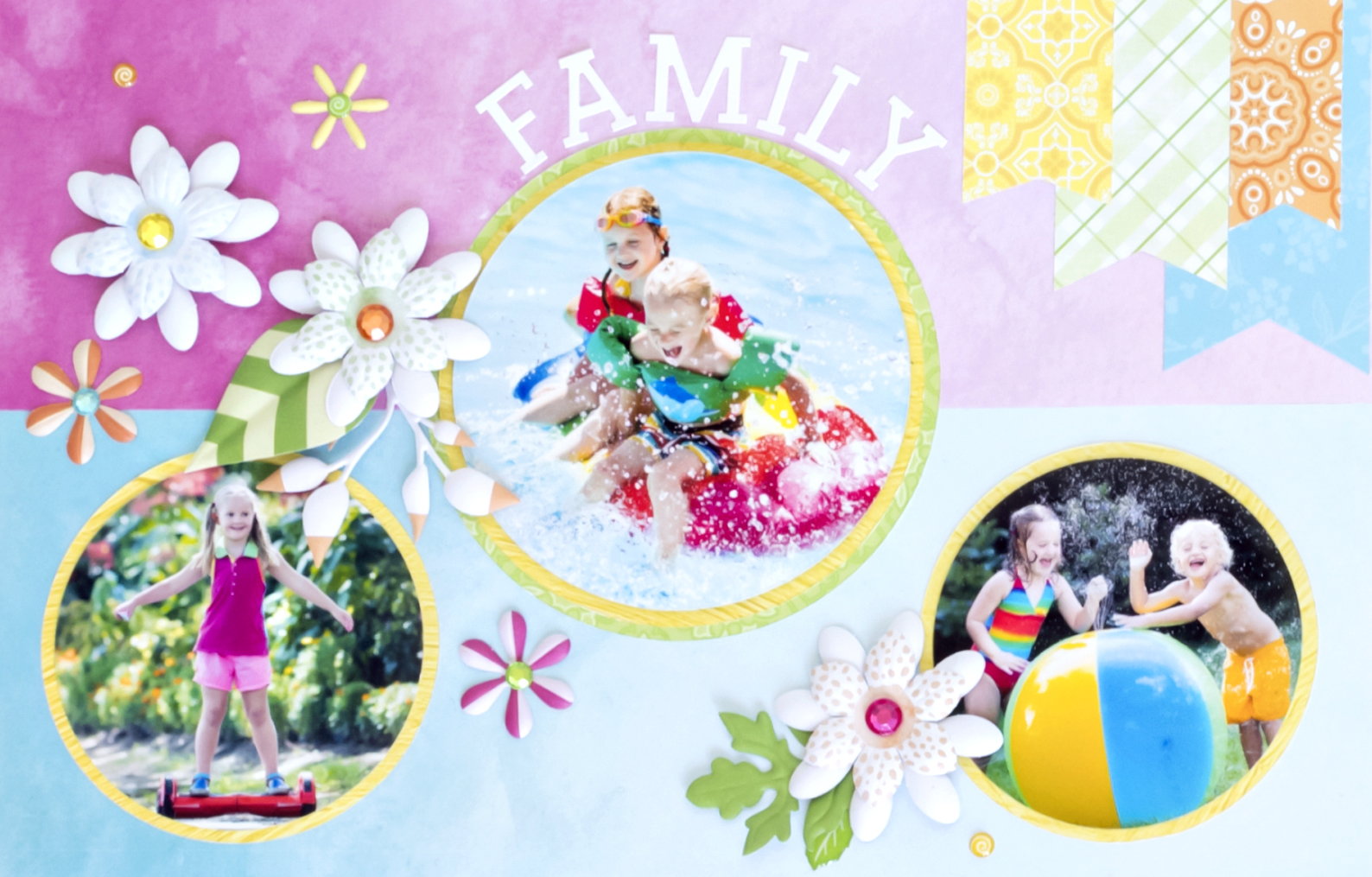 Mix-Match-Two-Page-Scrapbook-Layout-Circles-Creative-Memories