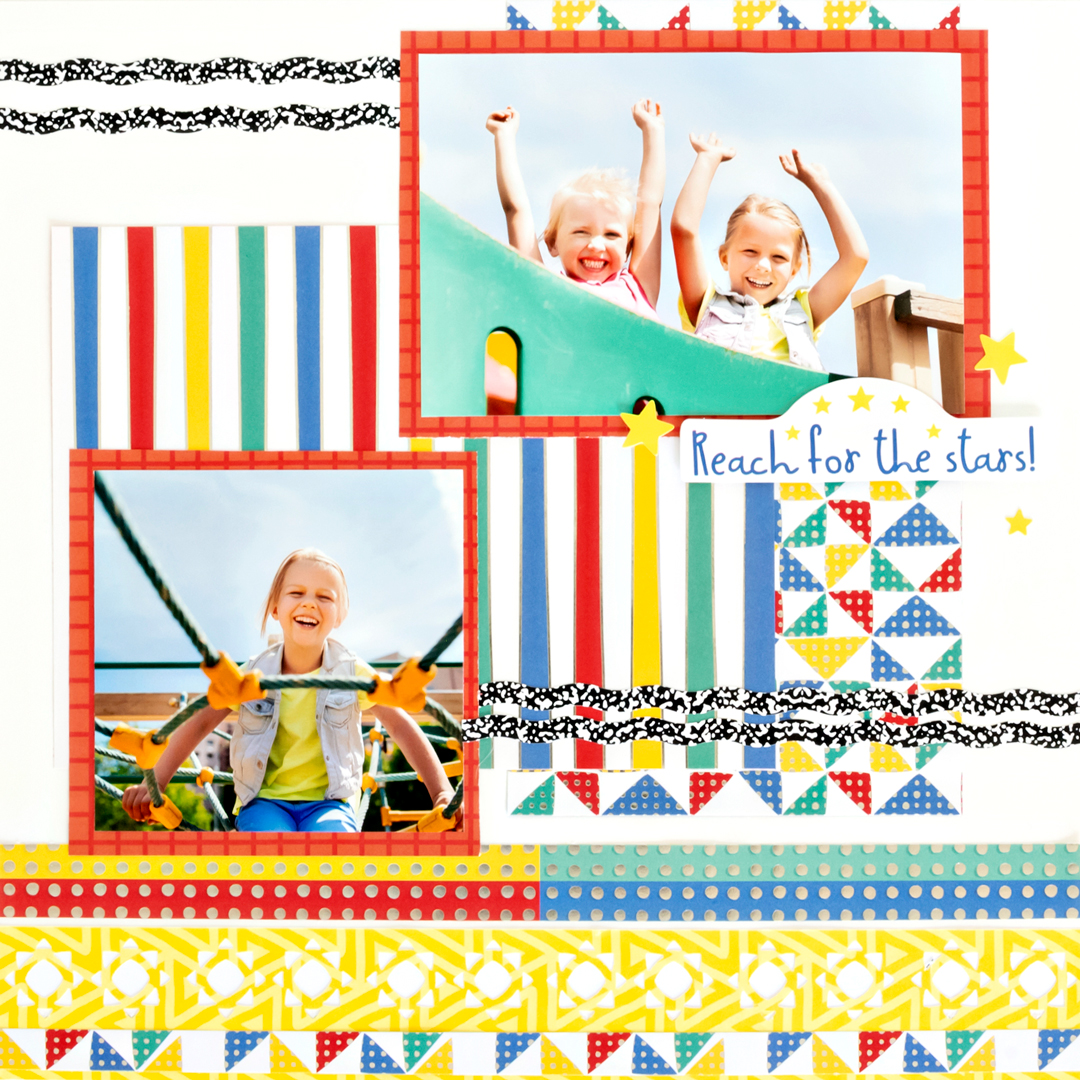 Essentials-Foil-Paper-Sunshine-Border-Maker-Cardtridge-Scrapbook-Layout-Creative-Memories