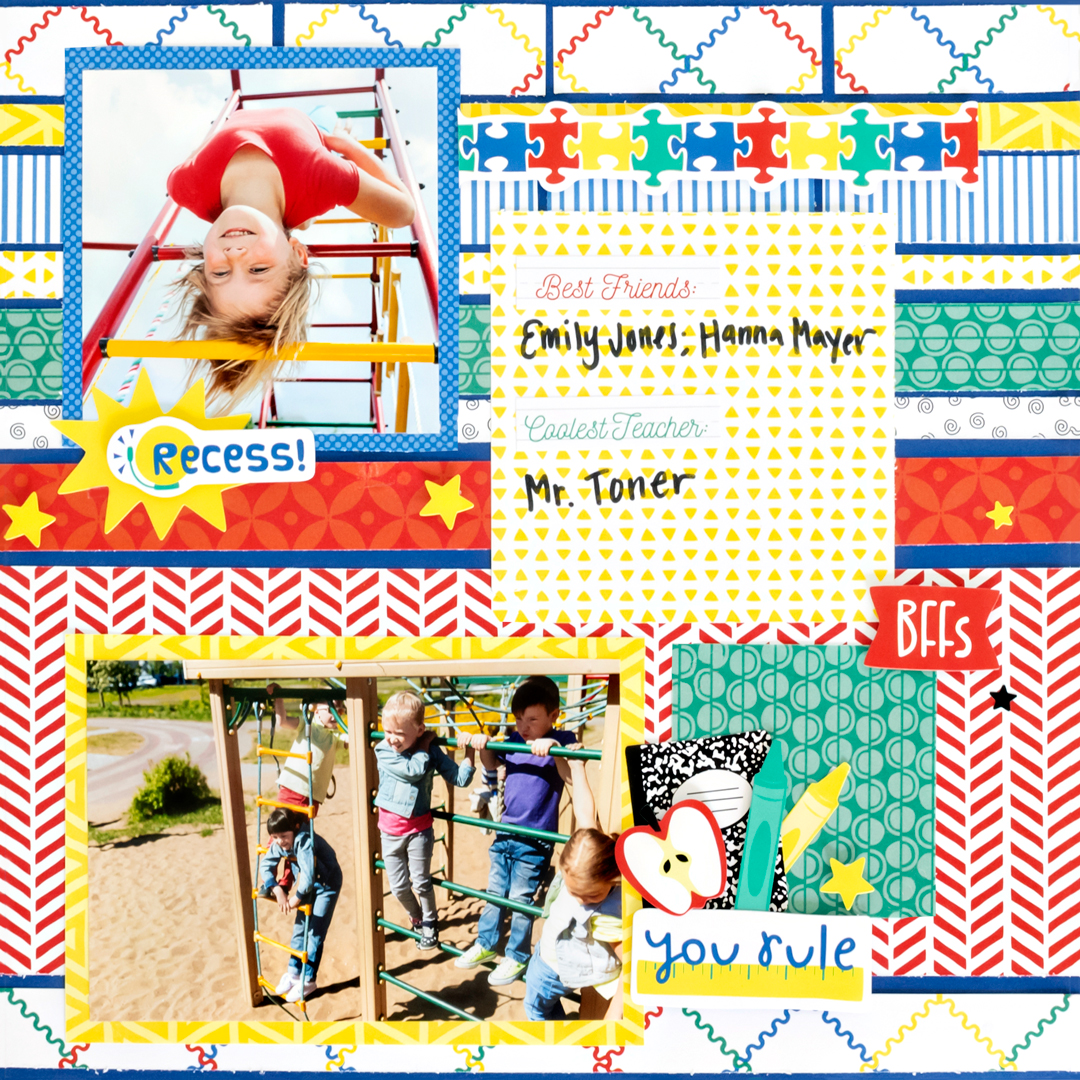 Essentials-School-Scrapbook-Layout-Creative-Memories