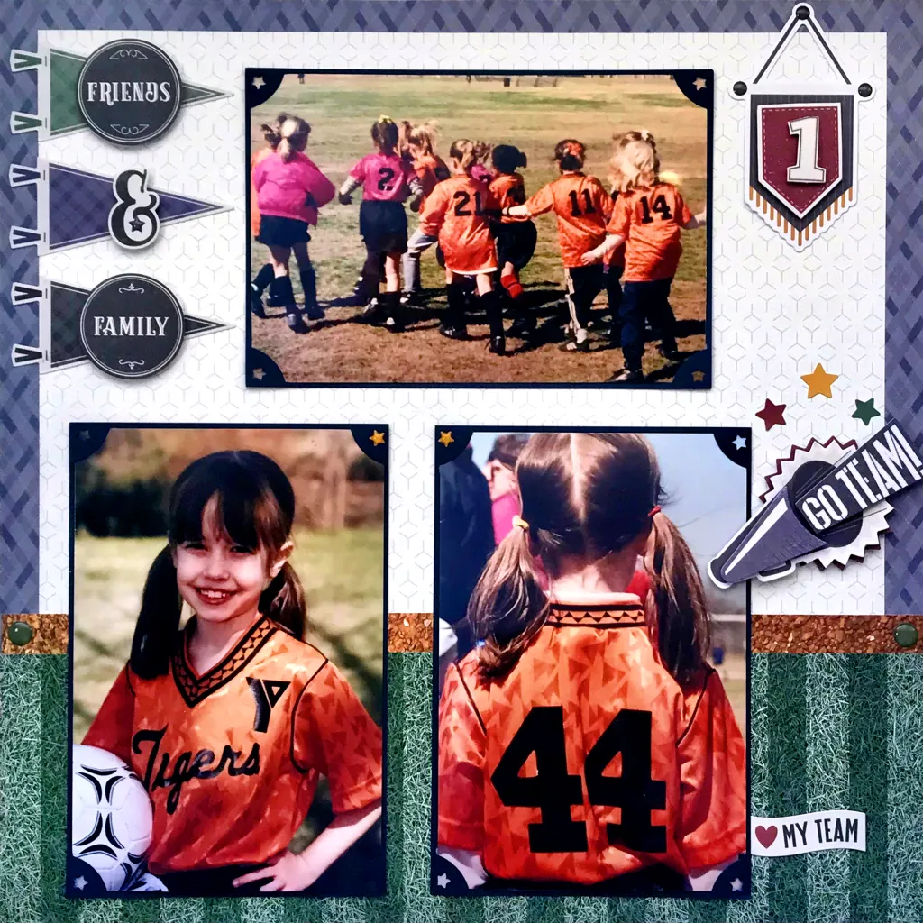 Show Off Your Athlete with the Fanatic Sports Scrapbook Layout