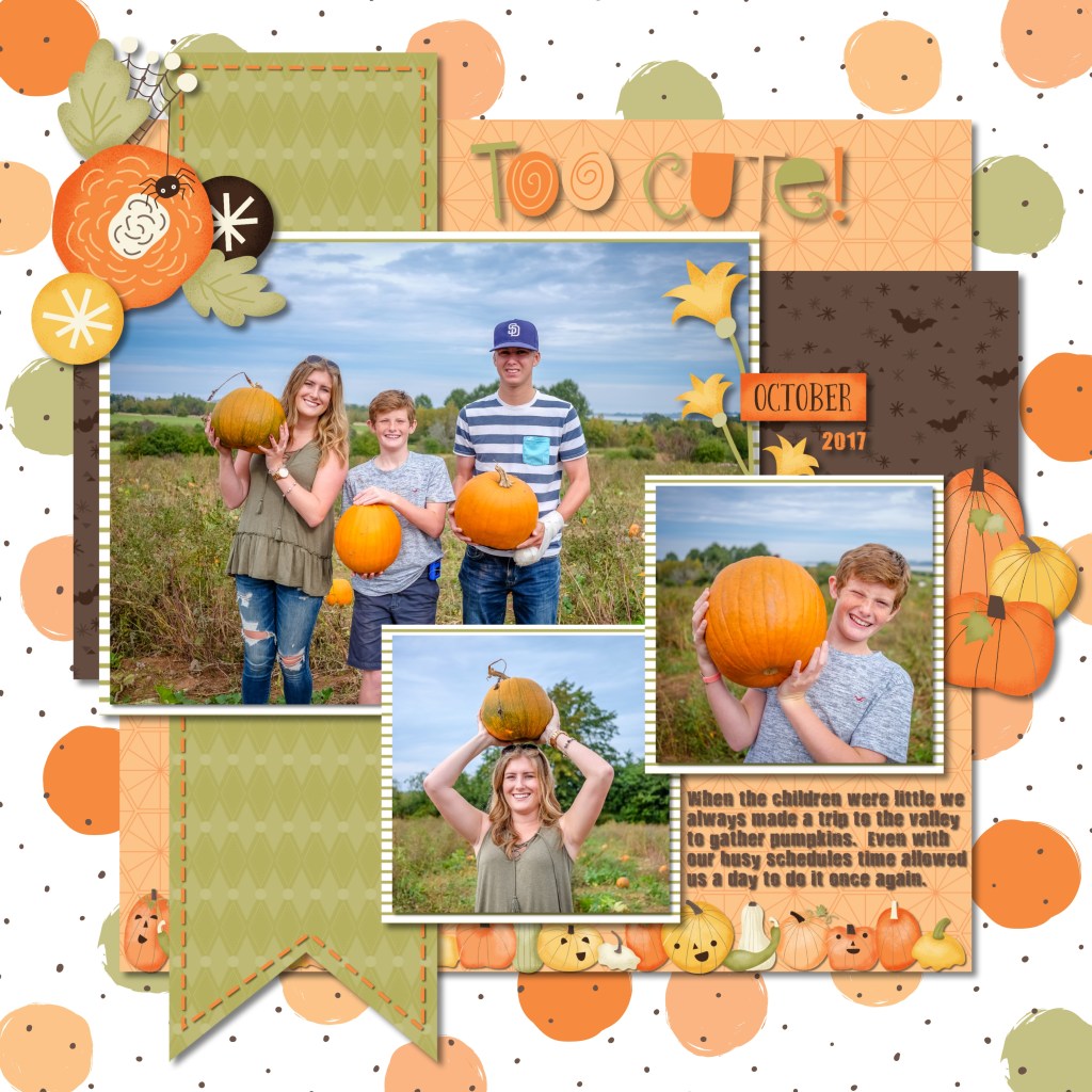 Show Off a Pumpkin Palooza with this Digital Fall Scrapbook Layout
