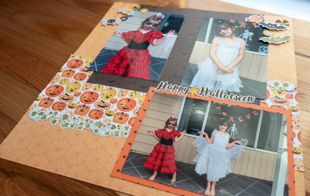 Stay Spook-tacular with this De-fright-fully Quick & Easy Halloween Scrapbook Layout