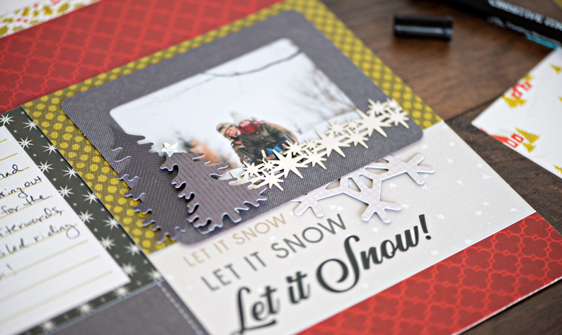 Be Merry with this Season’s Greetings Christmas Scrapbook Layout