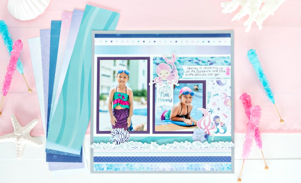 Make Bubbly Underwater Scrapbook Layouts with Mermaid Cove