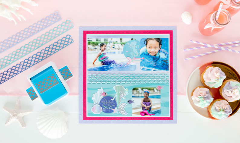 Seas the Day with this Mermaid Scrapbook Layout