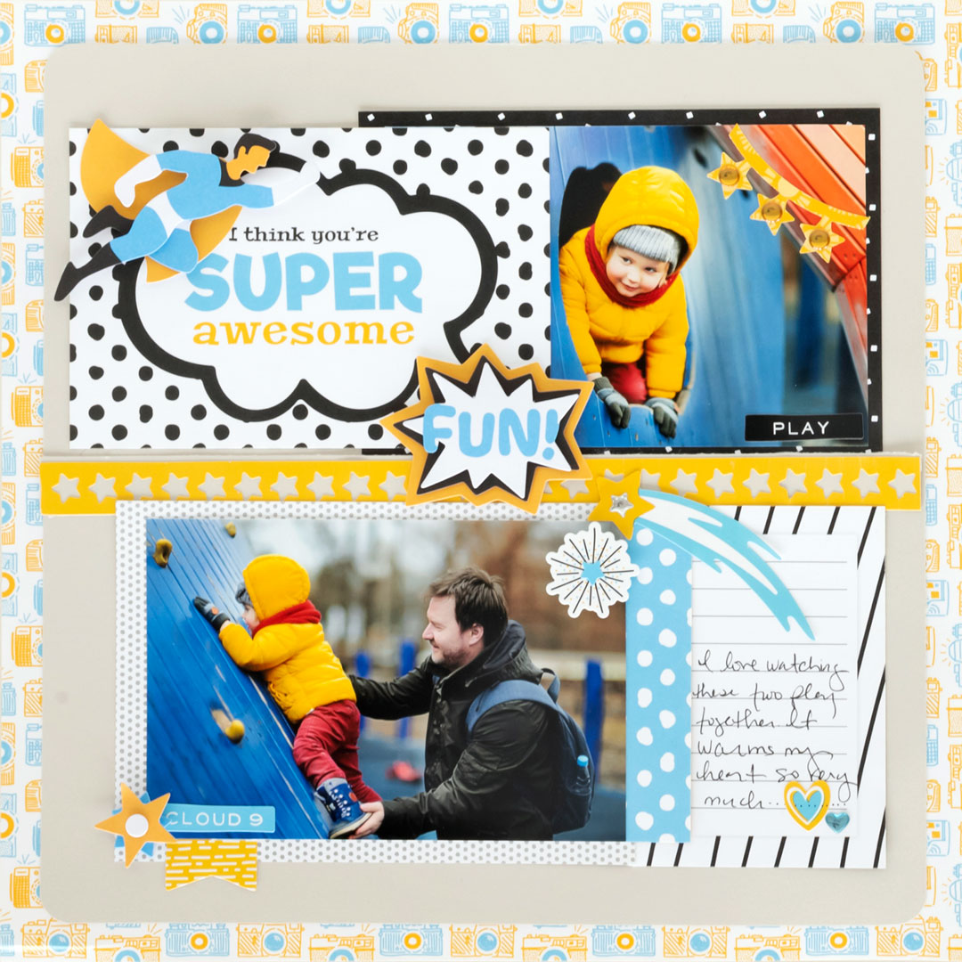 Imagine-That-Superhero-Scrapbook-Layout-Creative-Memories