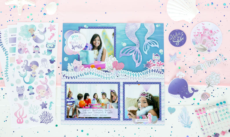 You Were Mer-MADE to Try This Underwater Scrapbook Layout