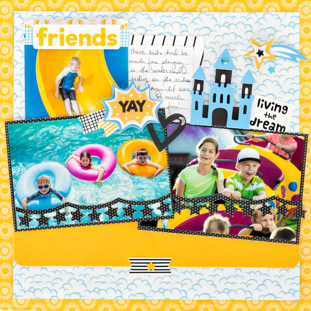 Star-Banner-Chain-Scrapbook-Border-Maker-Cartridge-Layout-Creative-Memories