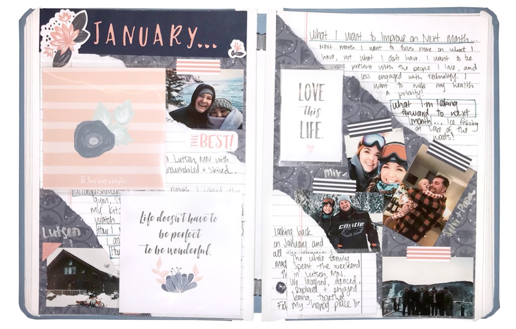 How to Create a January Reflection Page in Your Happy Album