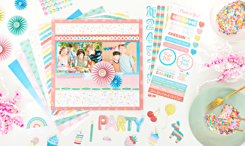Make Your Wishes Come True with this Beautiful Birthday Scrapbook Layout