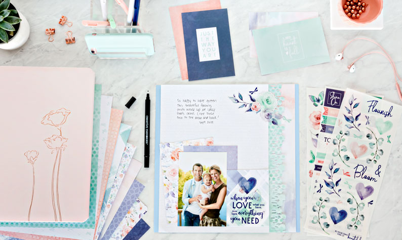 Create Stunning Spring Scrapbook Layouts with the Flourish Scrapbook Collection
