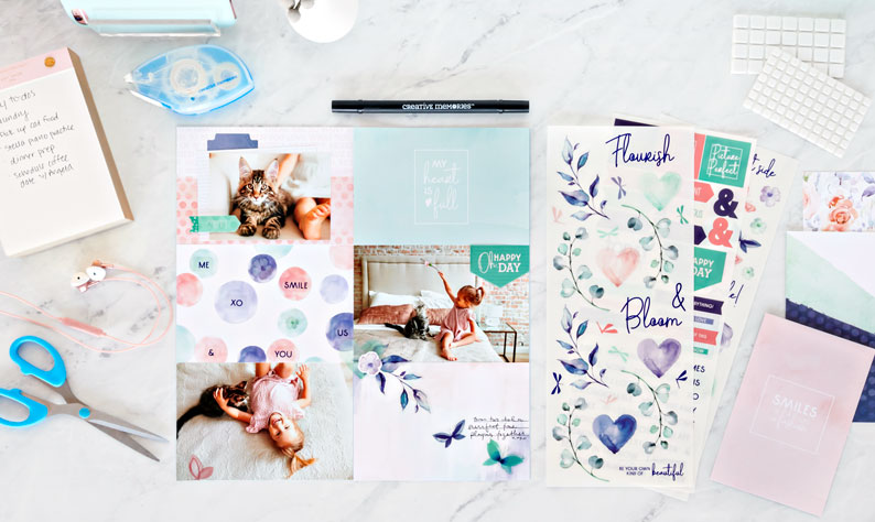 Make A Spring Scrapbook Layout with Mats!