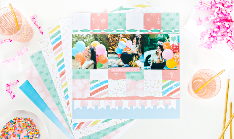 A Festive, Easy-to-Make Birthday Scrapbook Layout? It’s a Wish Come True!