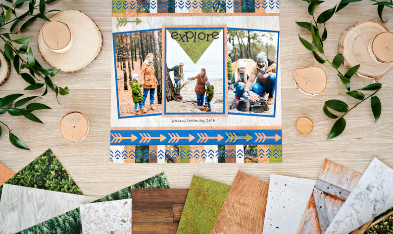 Bring Your Outdoor Scrapbook Layouts to Life with the Rustic Manor Paper Pack