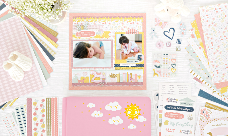 Turn the Little Moments into Big Memories with this Storytime Girl Scrapbook Layout