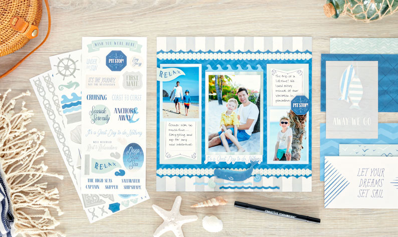 Dive Into Oceanside Adventures with this Vacation Scrapbook Layout