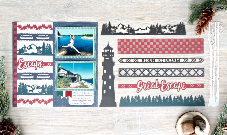 Own the Outdoors with this Spirited Canada Scrapbook Layout