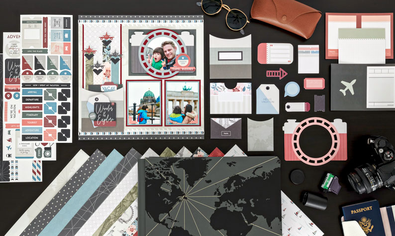 Take Off on New Adventures with this Travel Scrapbook Layout