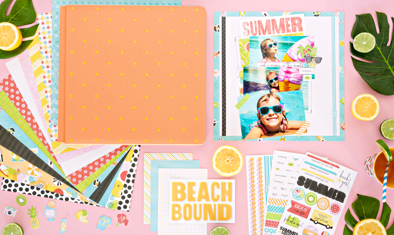 Say Goodbye to Your Worries with this Summer Scrapbook Layout