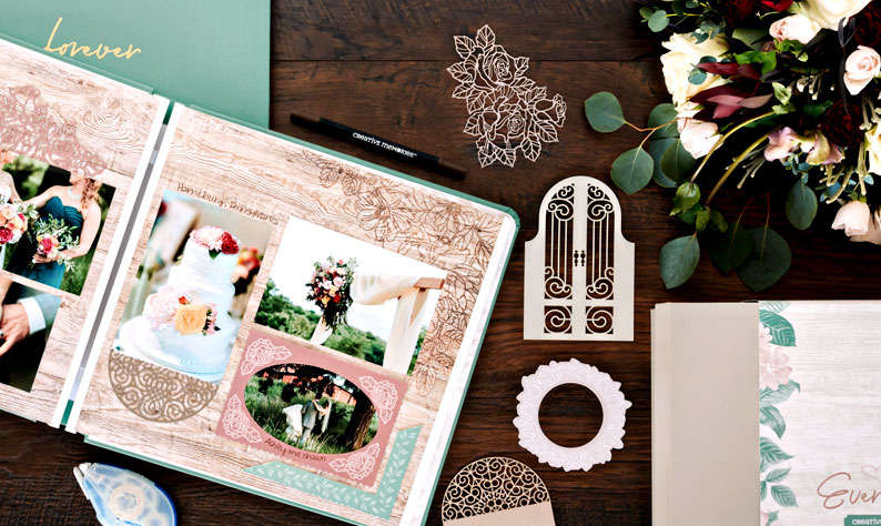 Bring Love to Life with this Two-Page Wedding Scrapbook Layout