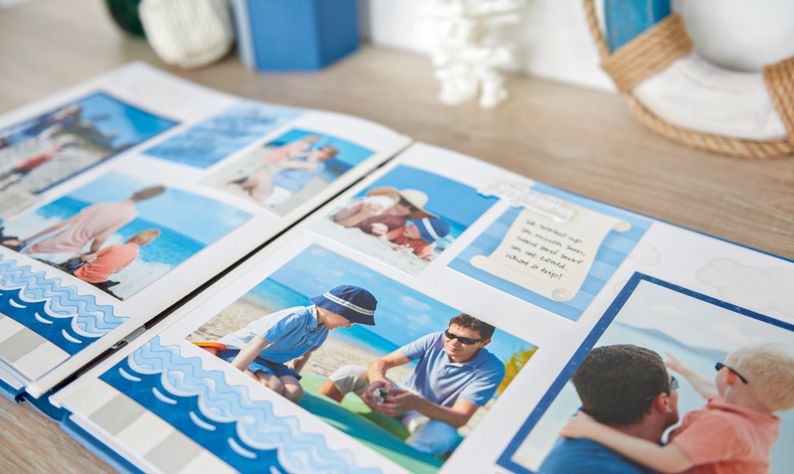 Create Quick Nautical Scrapbook Layouts with the Deep Blue Sea Fast2Fab™