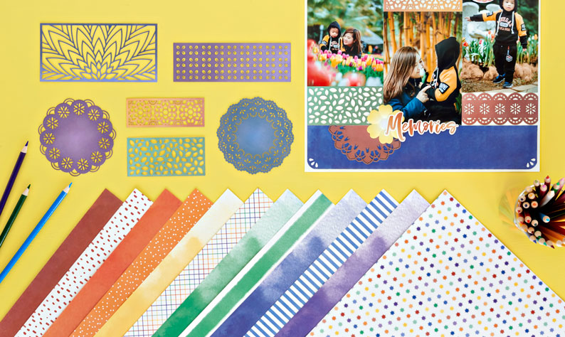 Up Your Palette Prowess with this Cheerful Rainbow Scrapbook Layout
