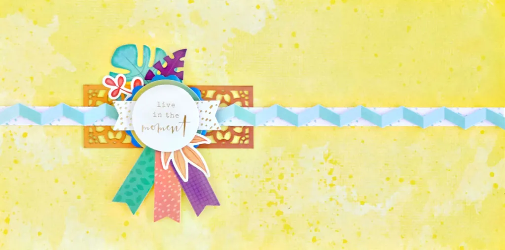 Create Bea-hue-tiful Rainbow Scrapbook Borders with the Rainbow Rush Decorative Bundle