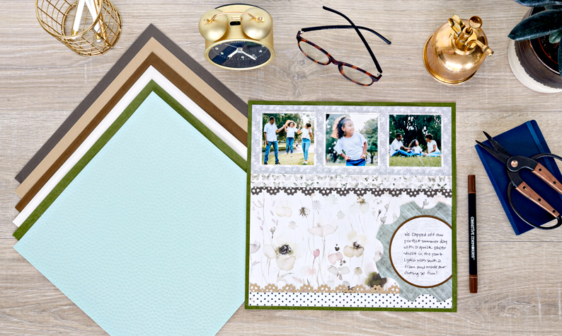 Create Botanical Beauty with this Exclusive Floral Scrapbook Layout