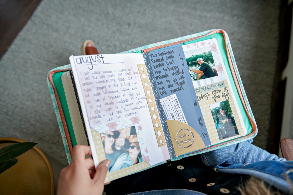 Create your August reflection page with the newest scrapbook kit!