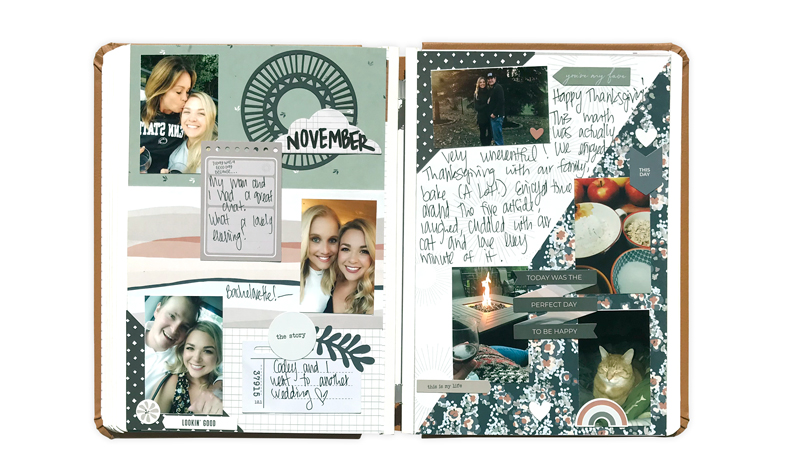Create Your November Reflection Page with the New Happy Album Scrapbook Paper