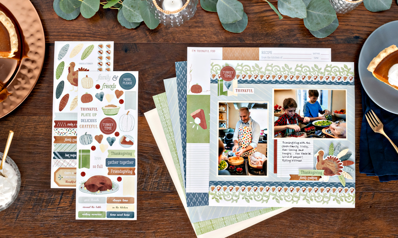 Feast Your Eyes on this Festive Thanksgiving Scrapbook Layout