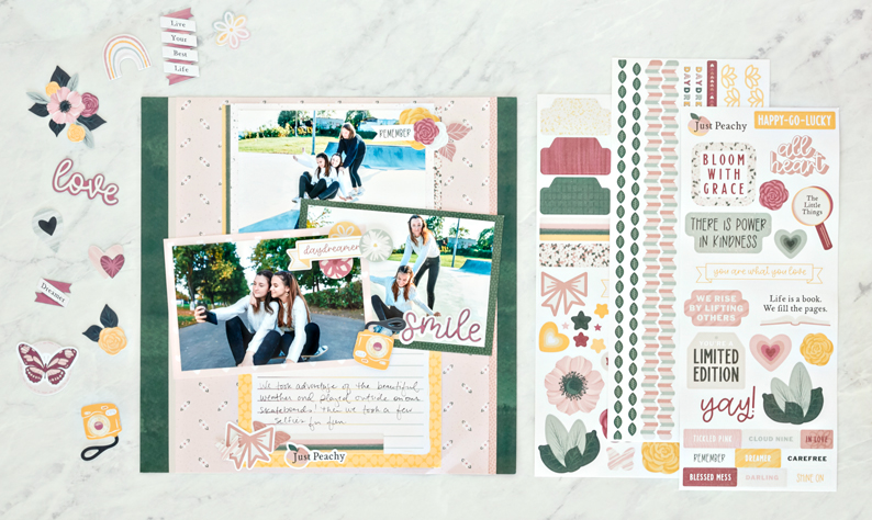 Get Inspired with this Floral Scrapbook Layout